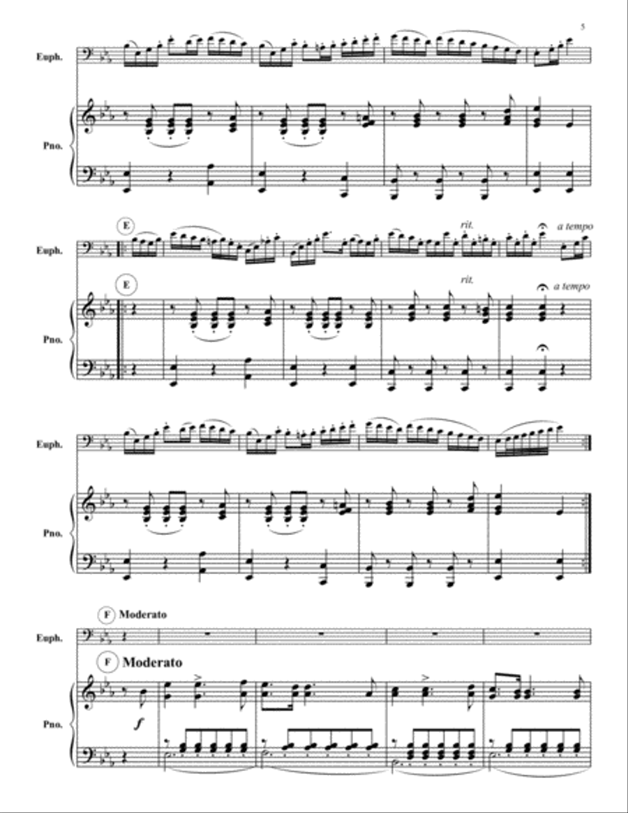 The Last Rose of Summer Euphonium scores gallery preview page 5