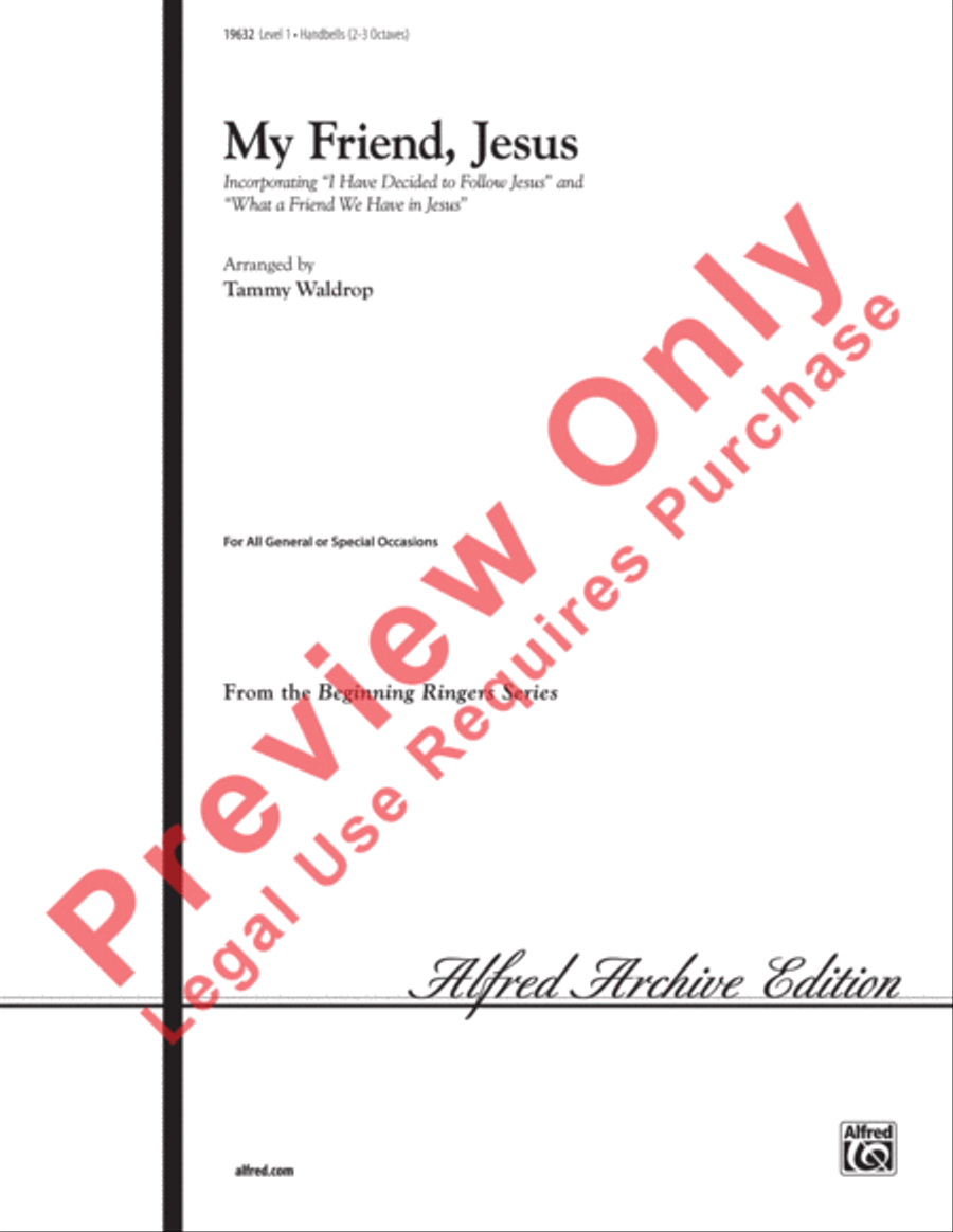 My Friend, Jesus Handbell Choir scores gallery preview page 2