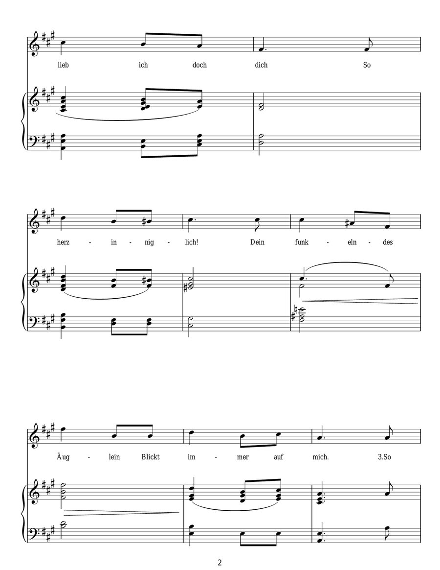 The Evening Star (Der Abendstern) Piano, Vocal scores gallery preview page 2