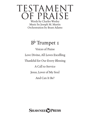 Testament of Praise (A Celebration of Faith) - Bb Trumpet 1