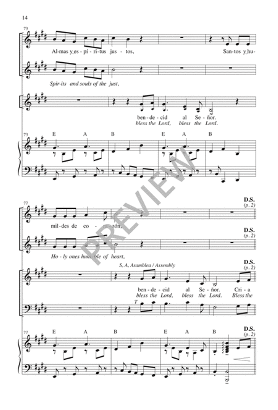 Cántico de Daniel / Canticle of Daniel 3-Part scores gallery preview page 15