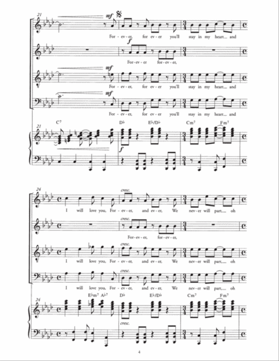 I Say A Little Prayer (arr. Berty Rice) 4-Part scores gallery preview page 4