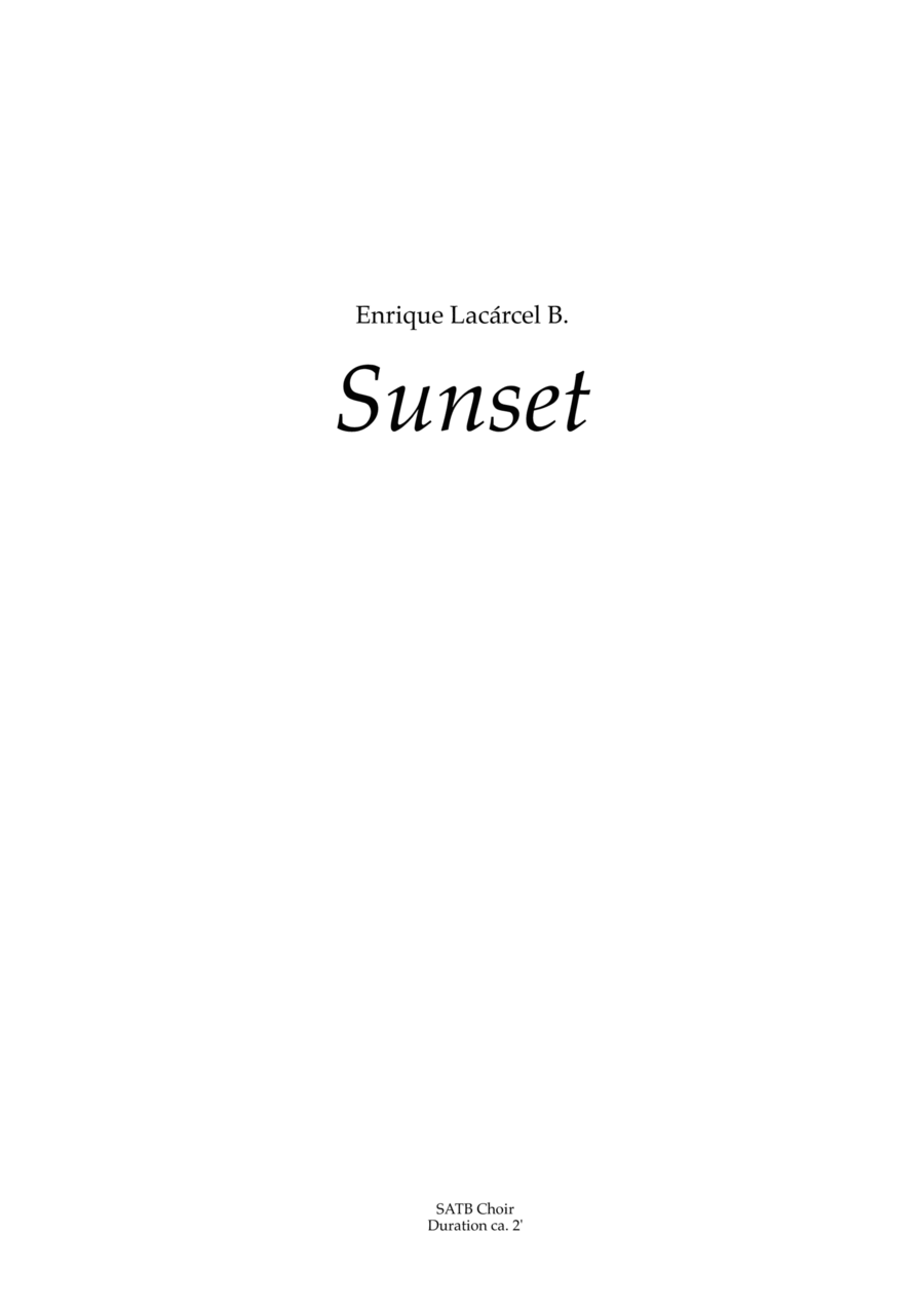 Sunset 4-Part scores gallery preview page 1