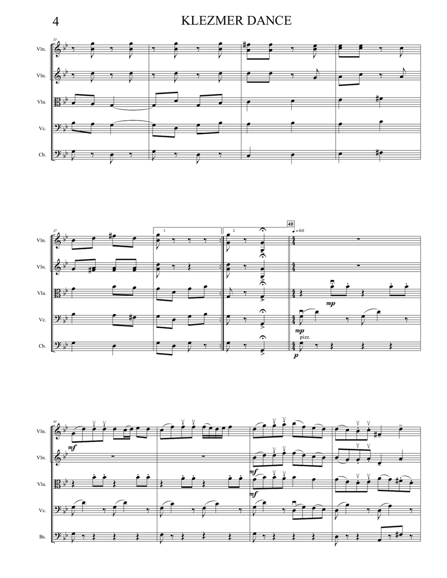 Klezmer Dance String Orchestra scores gallery preview page 5