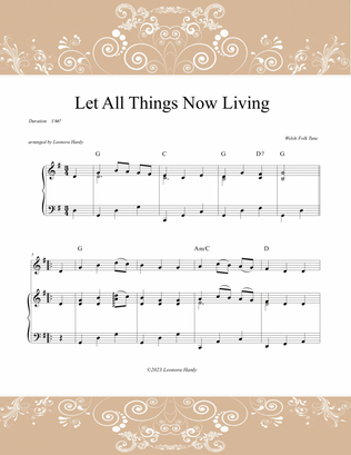 Book cover for Let All Things Now Living (Thanksgiving)