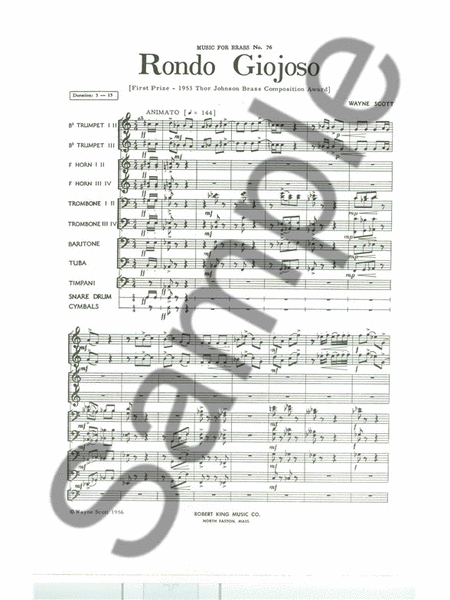 Rondo Giojoso (ensemble-brass 8 Or More)