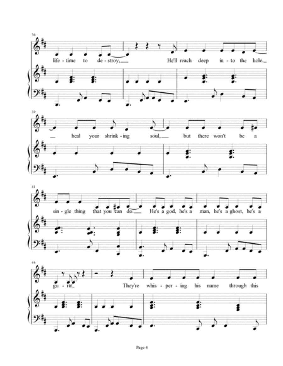 Red Right Hand Voice scores gallery preview page 4
