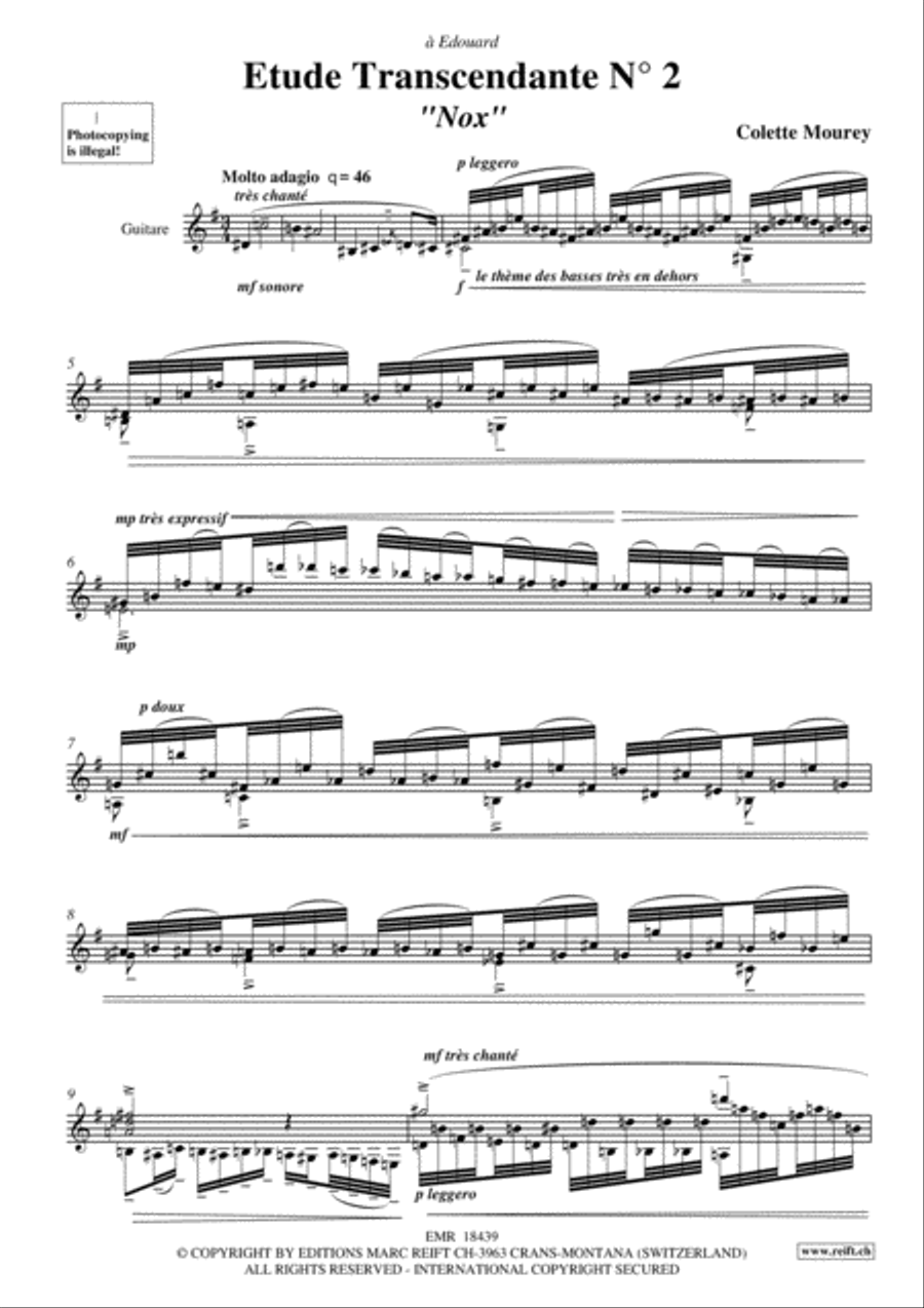 Etude Transcendante No. 2 Classical Guitar scores gallery preview page 3