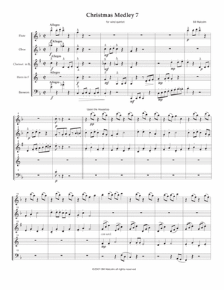 Christmas Medley 7 for wind quintet