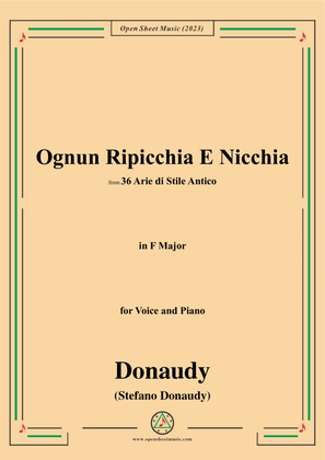Donaudy-Ognun Ripicchia E Nicchia,in F Major