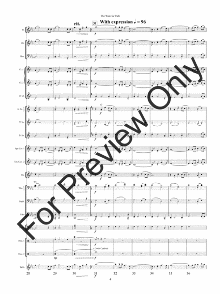 The Water Is Wide Concert Band scores gallery preview page 7