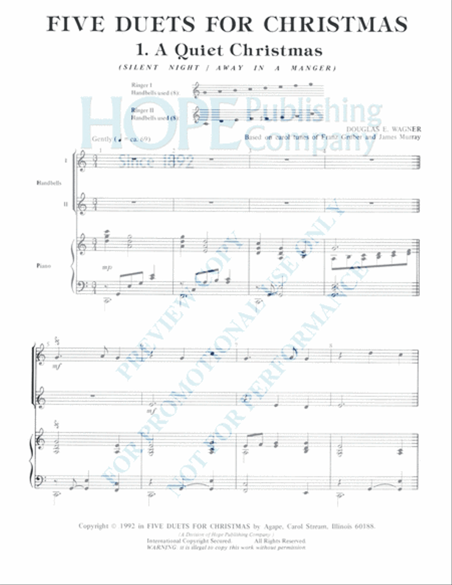 Five Duets for Christmas Percussion scores gallery preview page 3