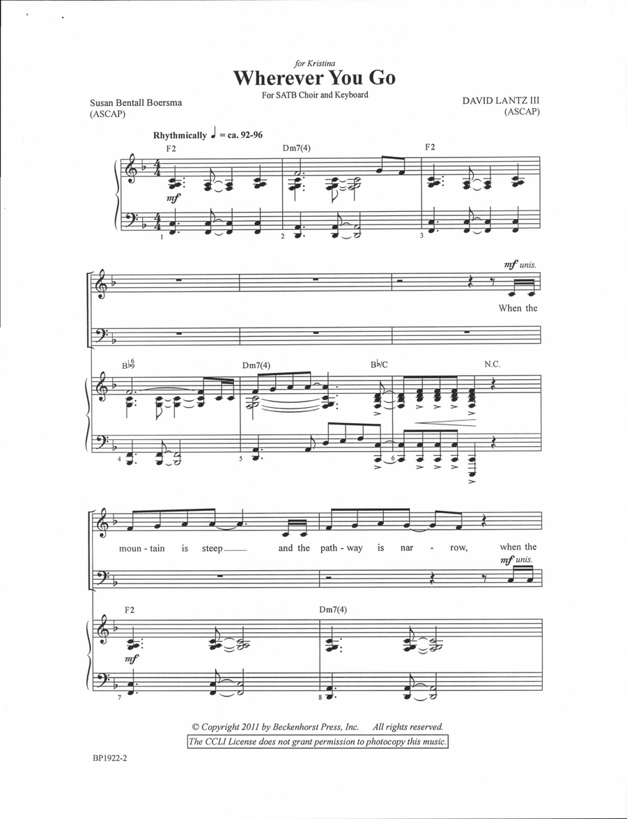 Wherever You Go 4-Part scores gallery preview page 2