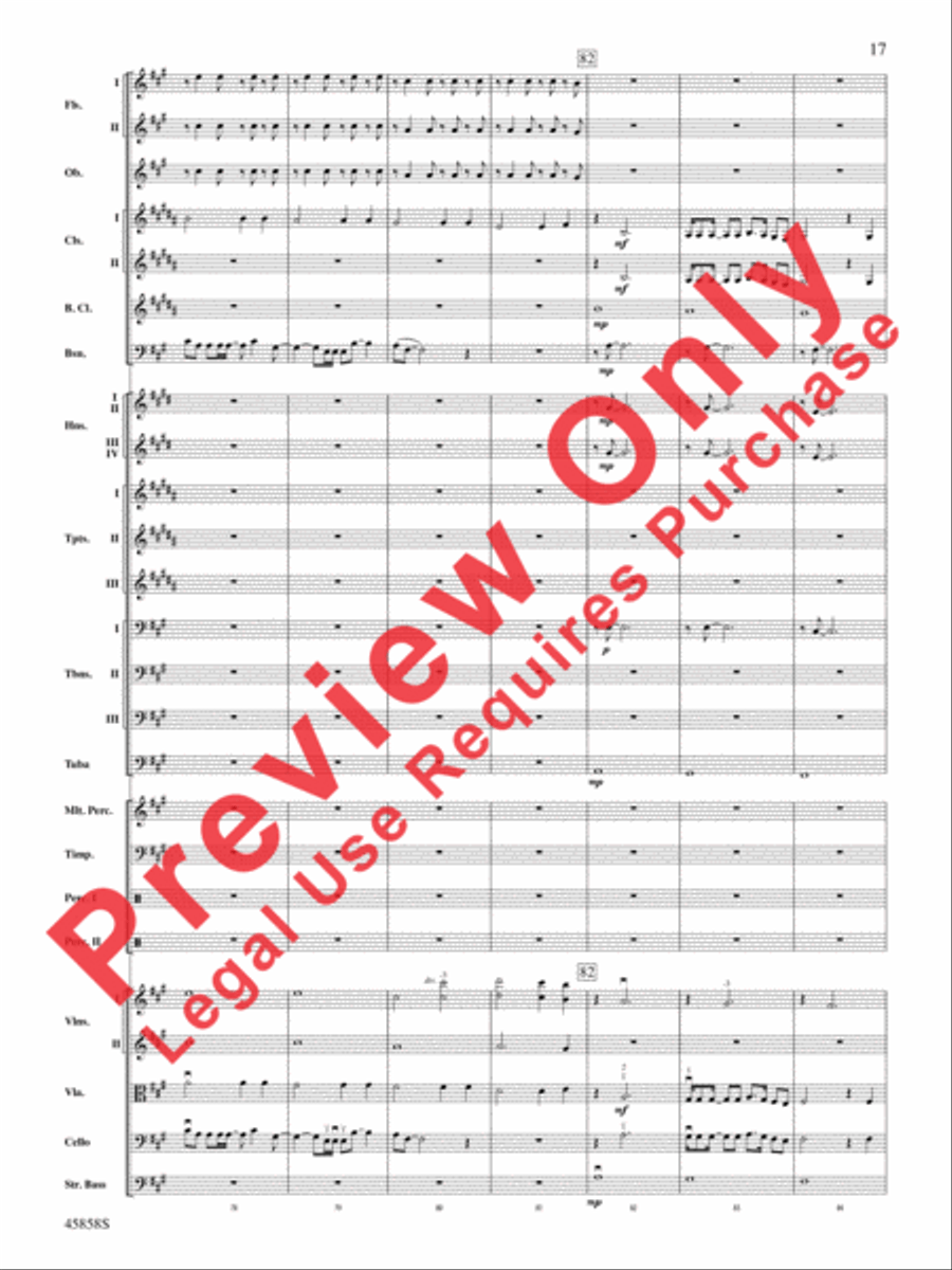 Hamilton, Suite from the Broadway Musical Full Orchestra scores gallery preview page 16