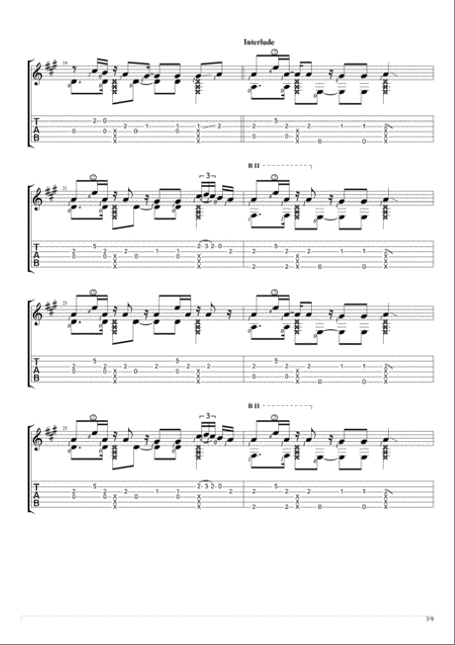 I Like Me Better Guitar Tablature scores gallery preview page 3