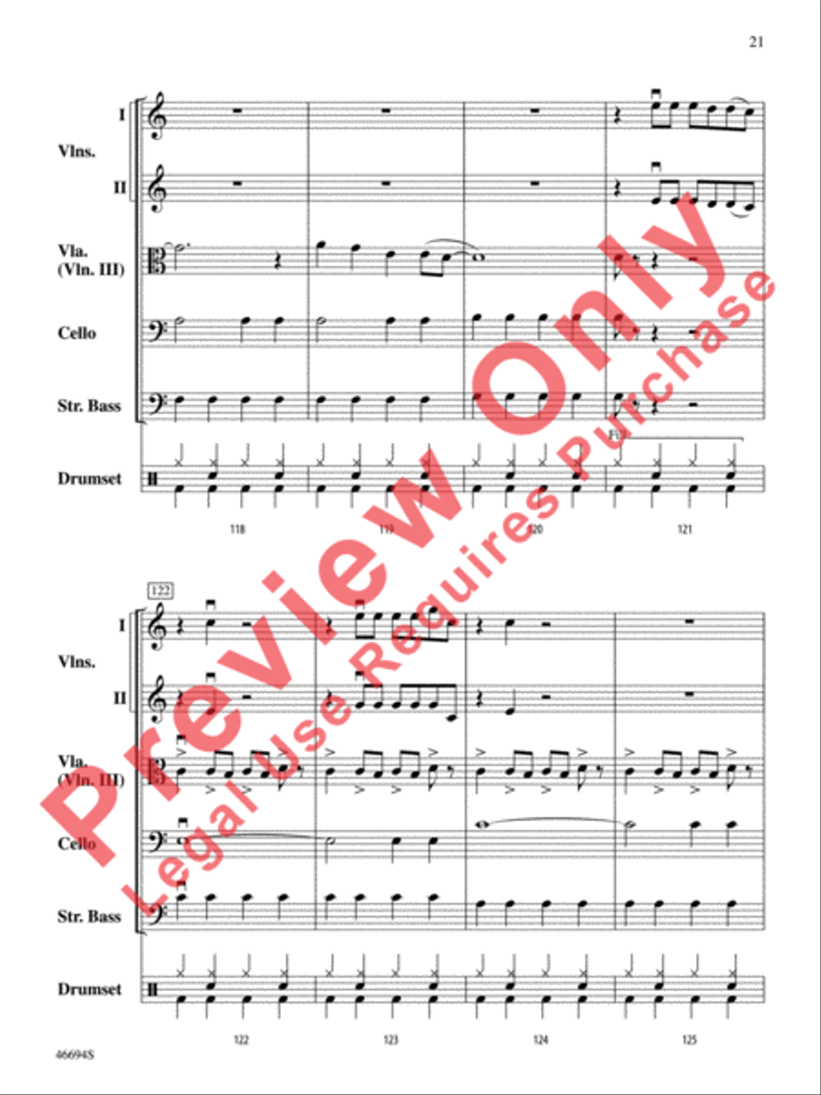 The LEGO Ninjago Movie: Selections from the Motion Picture Soundtrack String Orchestra scores gallery preview page 22