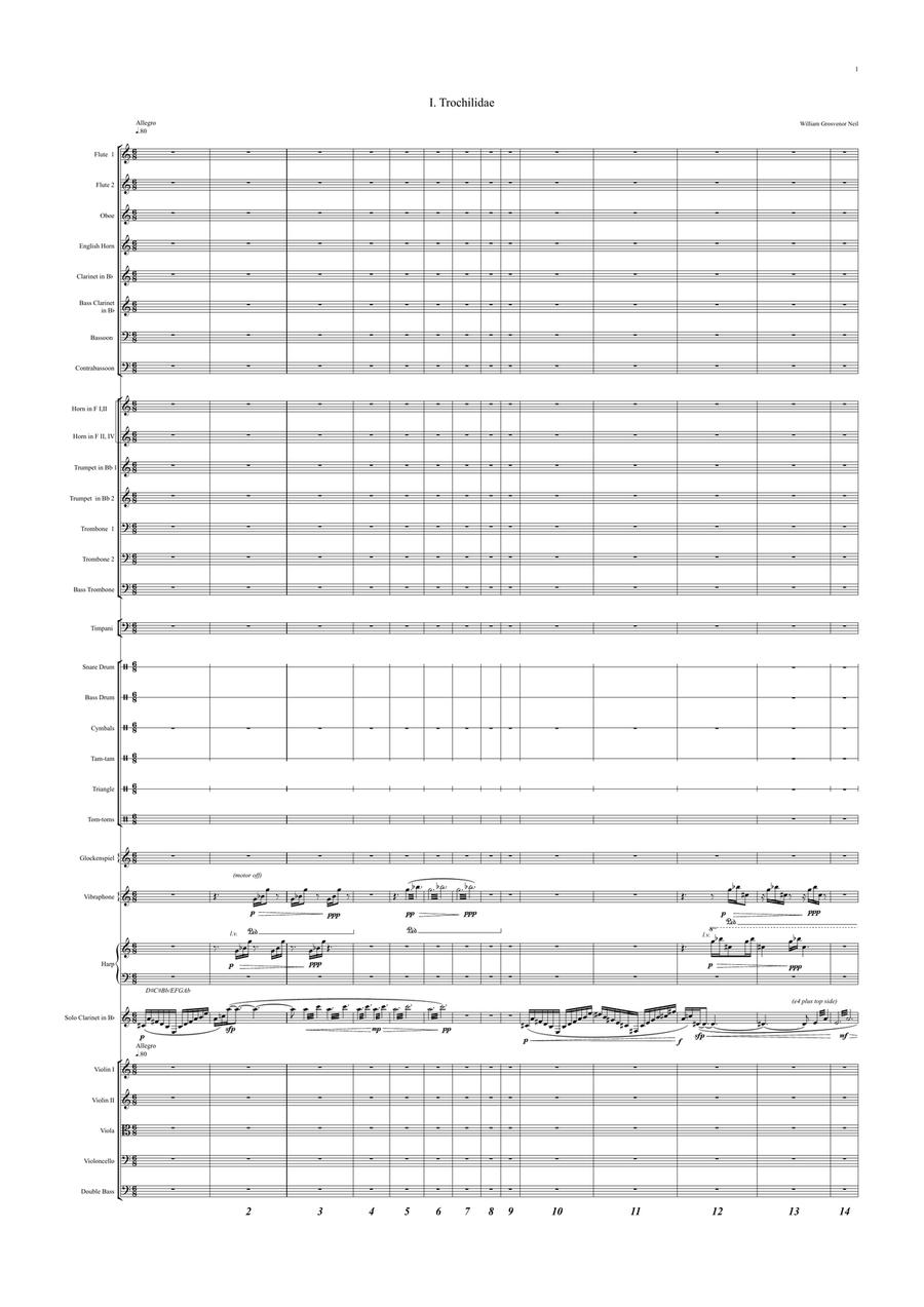 Concerto for Clarinet and Orchestra Full Orchestra scores gallery preview page 6