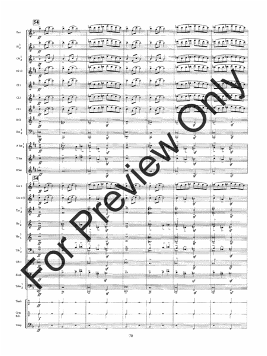 Symphony #3 Slavyanskaya Concert Band scores gallery preview page 82