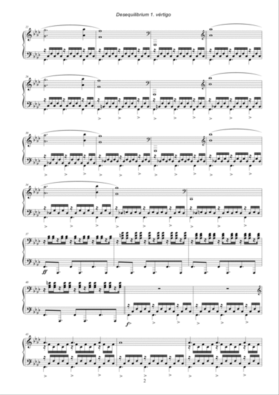 Desequilibrium 1 (Vértigo) Piano Solo scores gallery preview page 3
