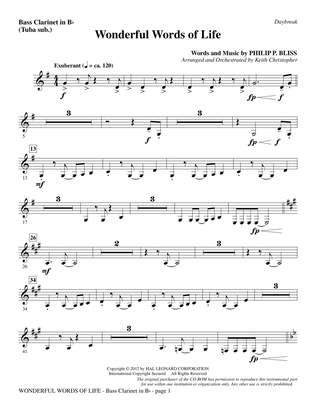 Wonderful Words of Life - Bass Clarinet (sub. Tuba)