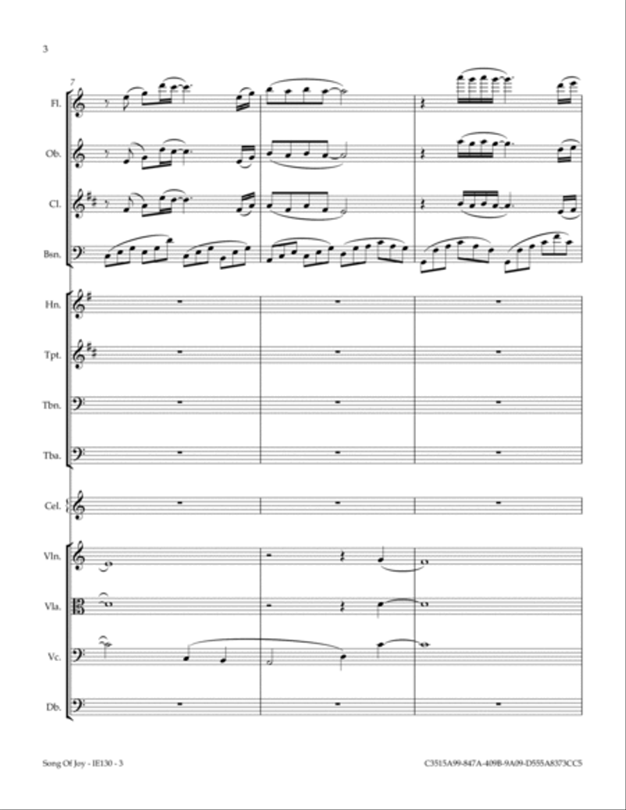 Song of Joy Full Orchestra scores gallery preview page 4