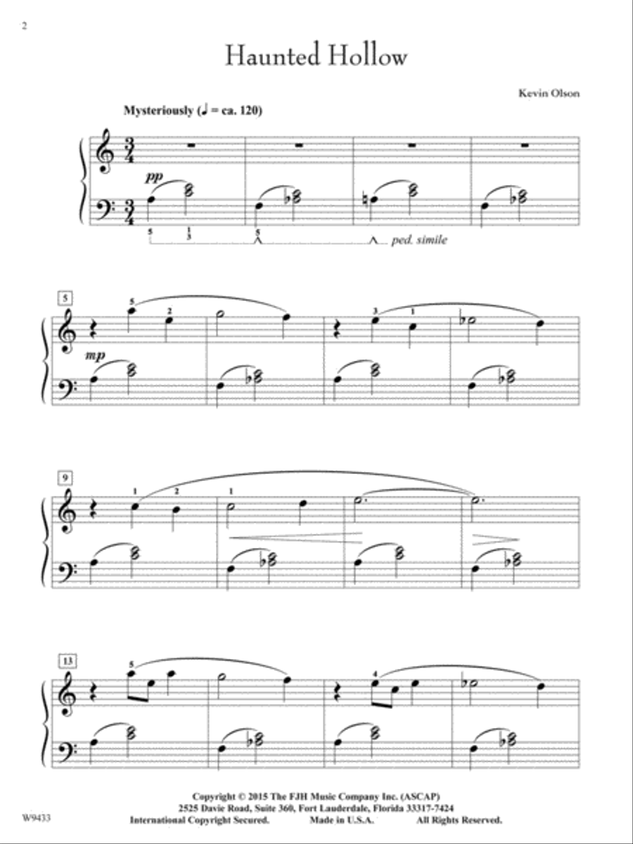 Haunted Hollow (NFMC) Piano Method scores gallery preview page 3