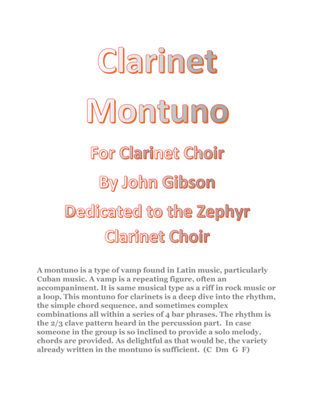 Clarinet Montuno for clarinet choir image number null