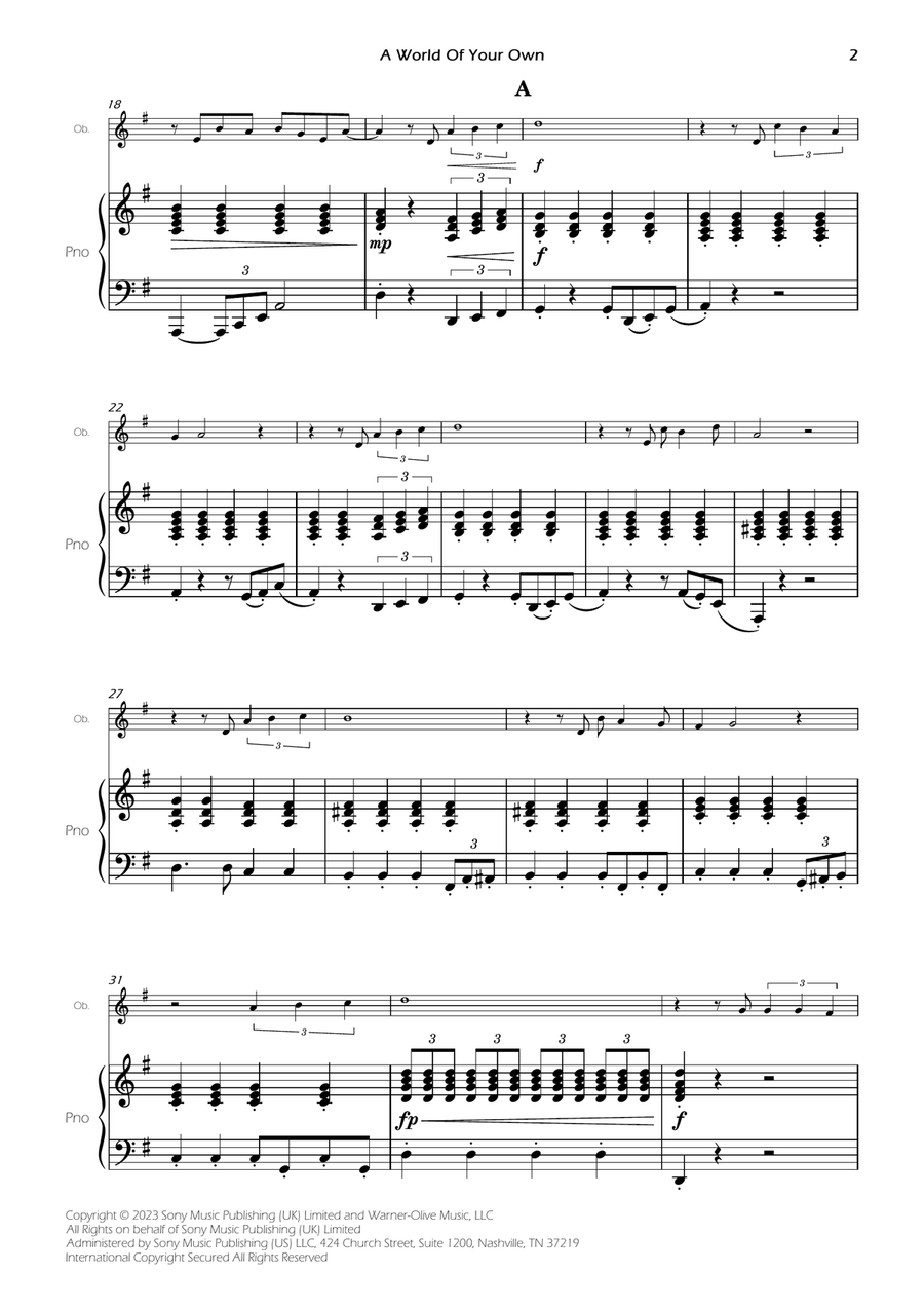 A World Of Your Own Piano scores gallery preview page 4