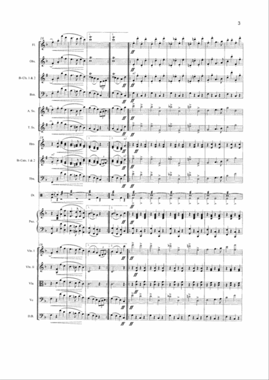 Hail to the Spirit of Liberty March Saxophone Duet scores gallery preview page 3