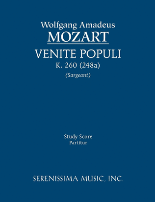 Book cover for Venite populi, K.260/248a