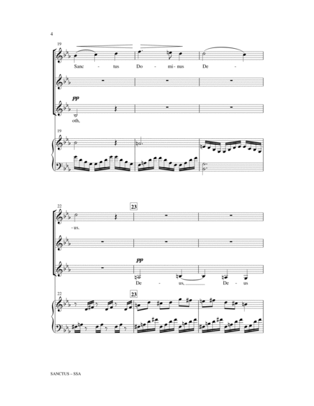 Sanctus (arr. Jill Gallina) by Gabriel Faure SSA - Digital Sheet Music