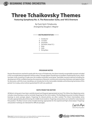 Book cover for Three Tchaikovsky Themes: Score
