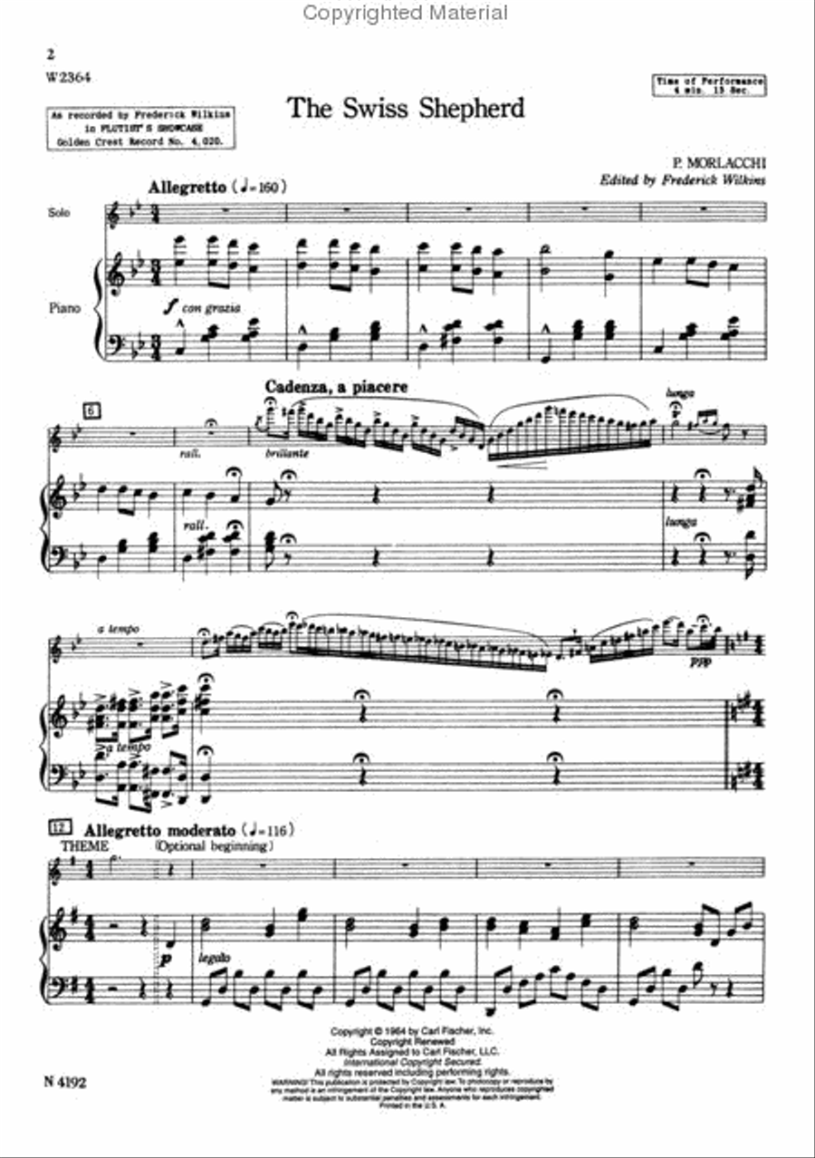 The Swiss Shepherd Flute Solo scores gallery preview page 2
