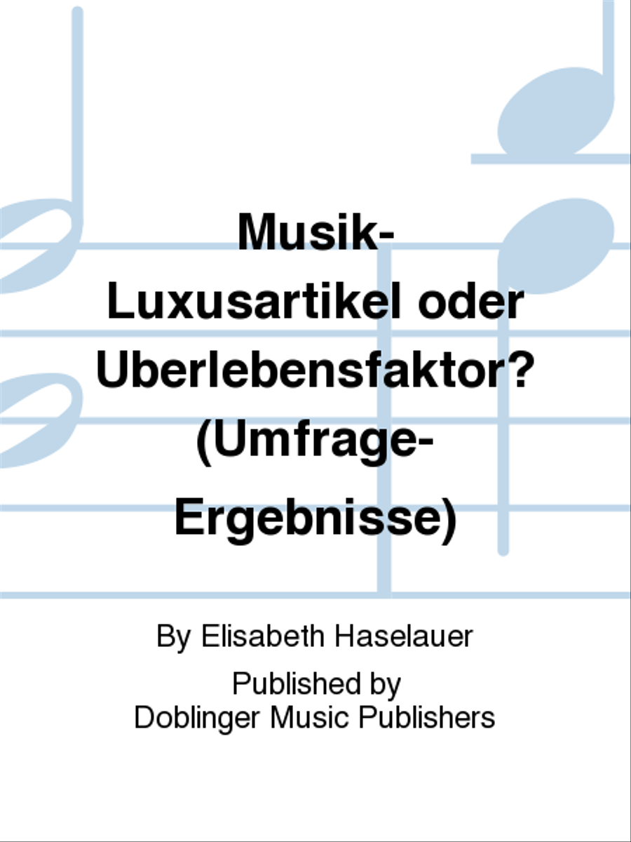 Musik-Luxusartikel oder Uberlebensfaktor? Umfrage-Ergebnisse Collection / Songbook scores gallery preview page 1