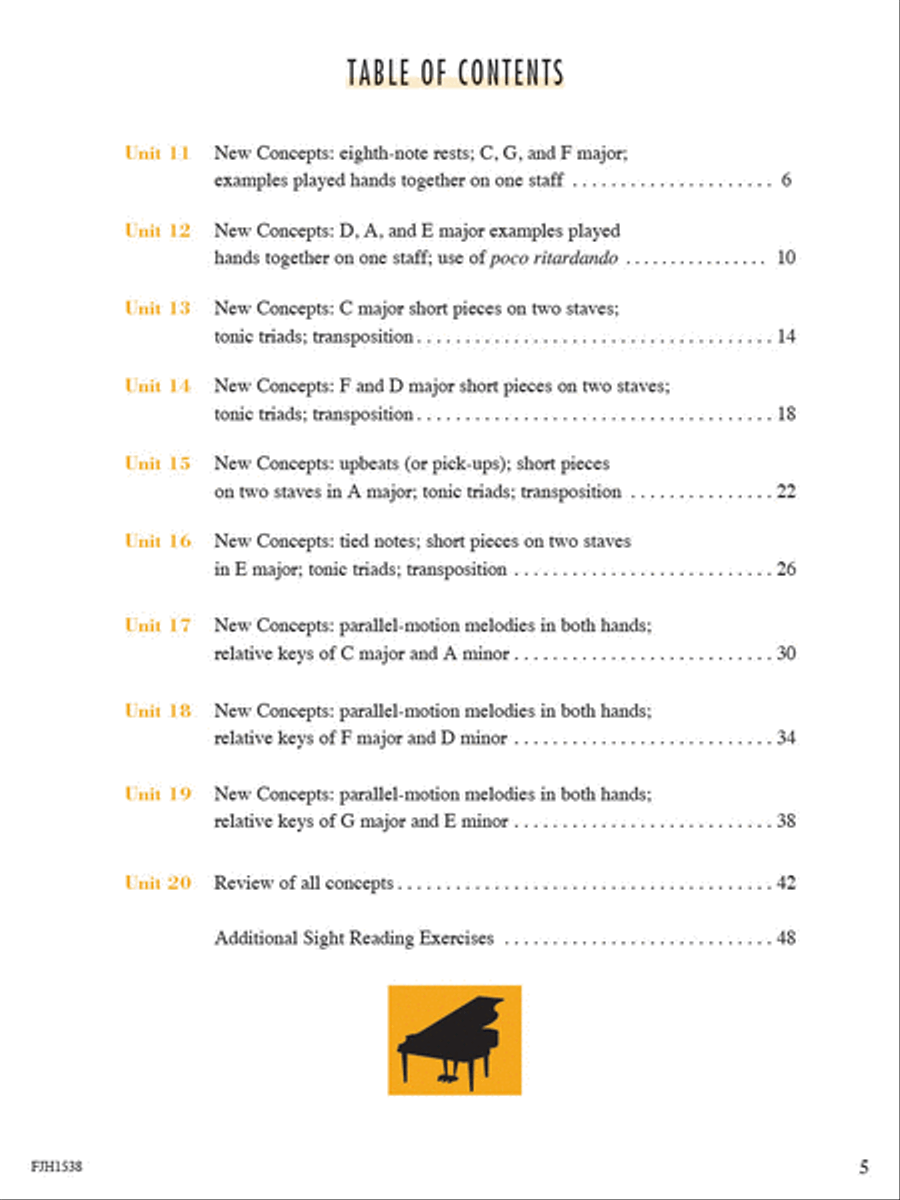 Sight Reading & Rhythm Every Day, Book 2B Piano Method scores gallery preview page 2