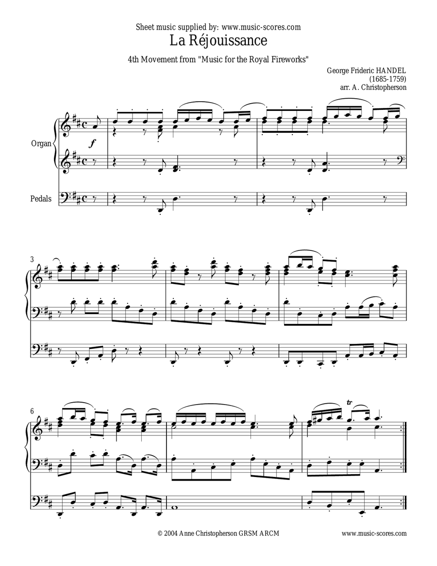 La Réjouissance - Organ La Réjouissance - Organ Organ Solo scores gallery preview page 1