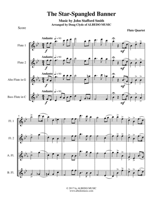 The Star-Spangled Banner for Flute Quartet