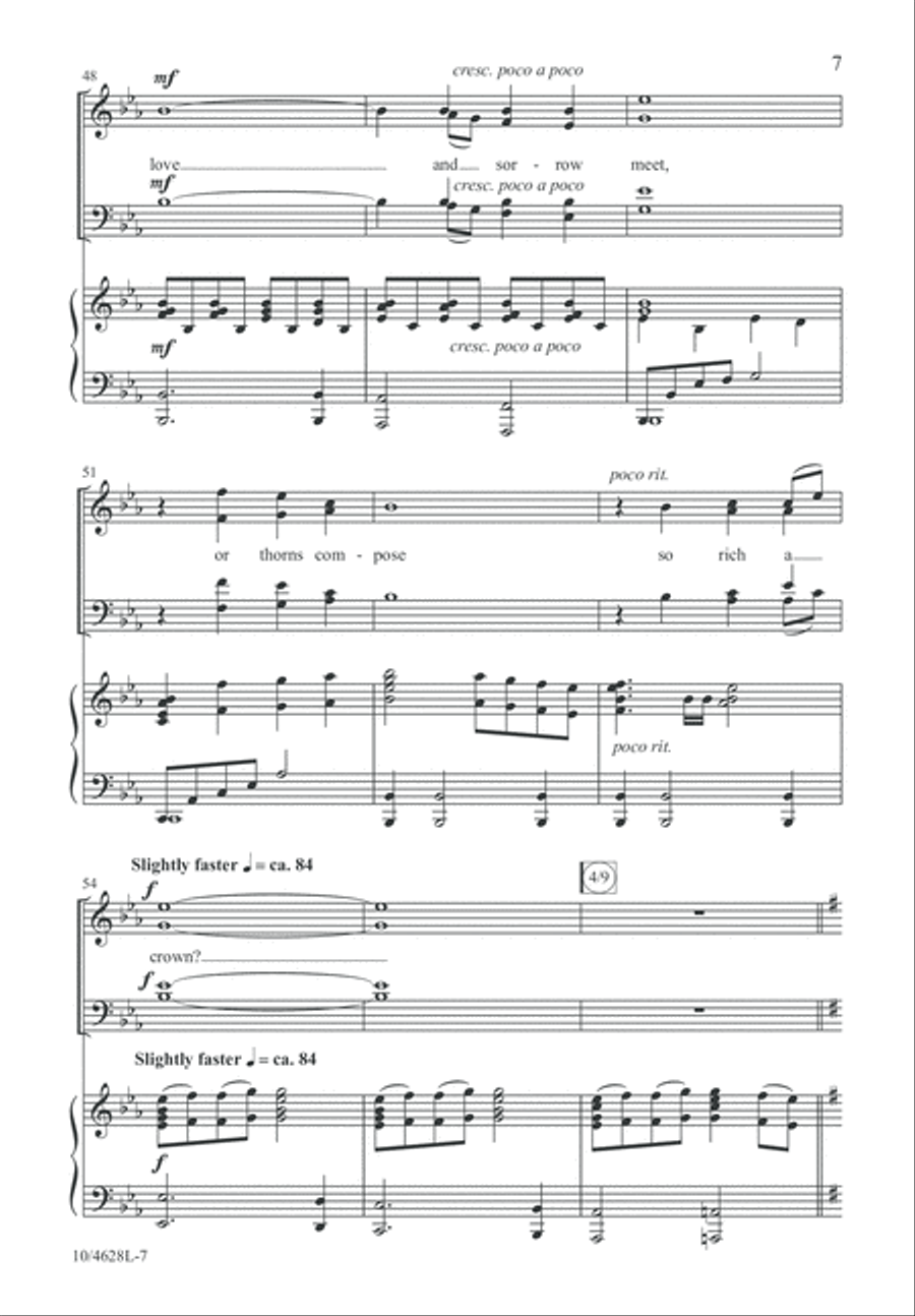 When I Survey the Wondrous Cross 4-Part scores gallery preview page 8