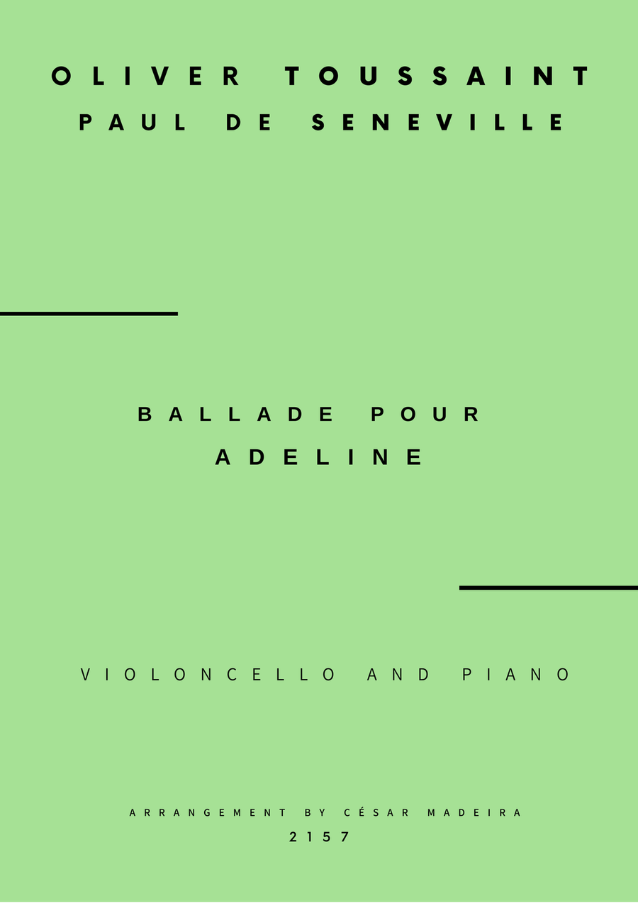 Ballade Pour Adeline Ballade Pour Adeline Piano scores gallery preview page 1