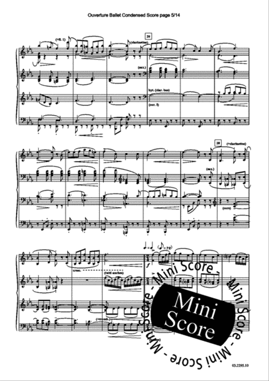 Ouverture de Ballet Fanfare Band scores gallery preview page 43