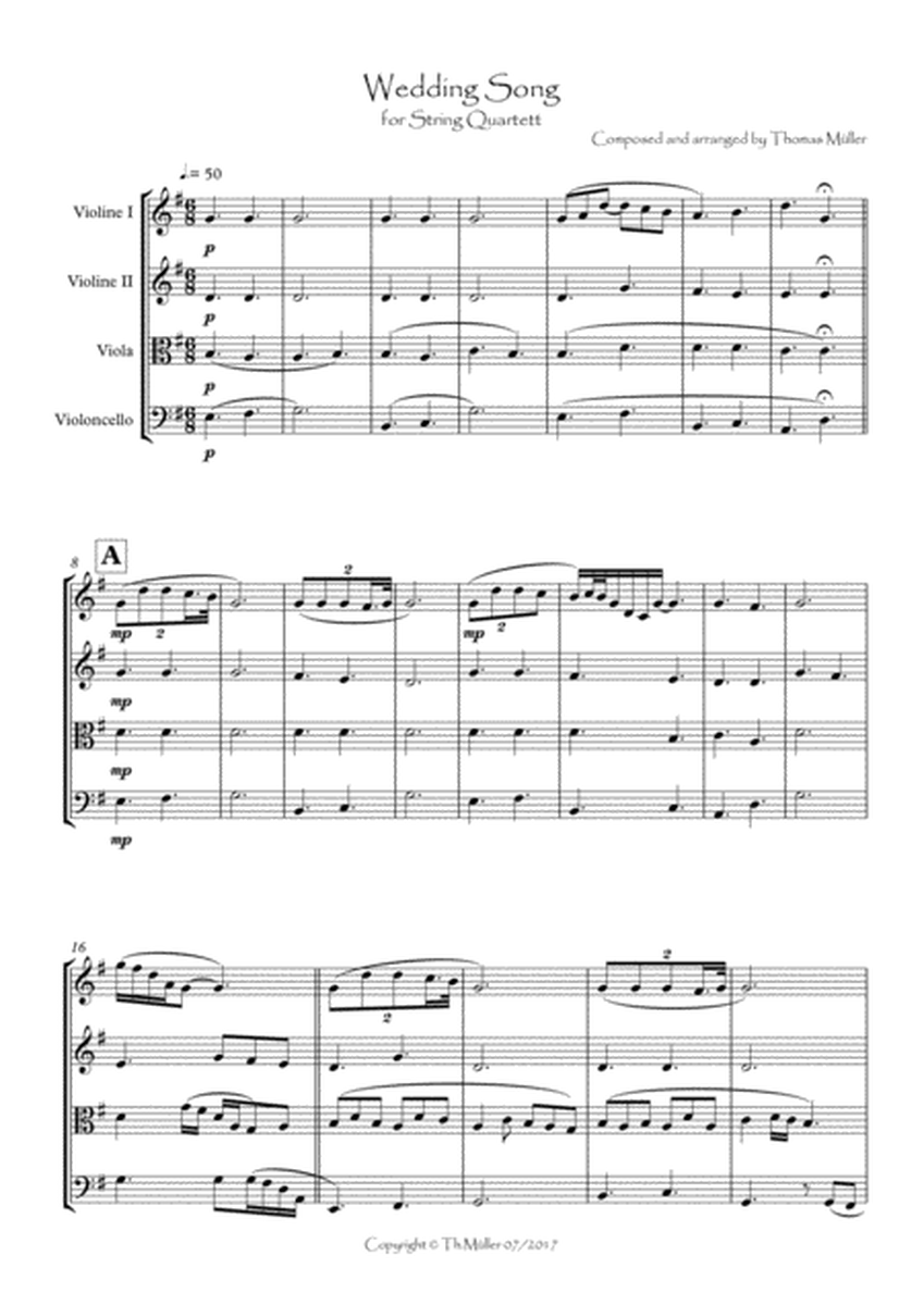 Wedding Song - for String Quartett image number null