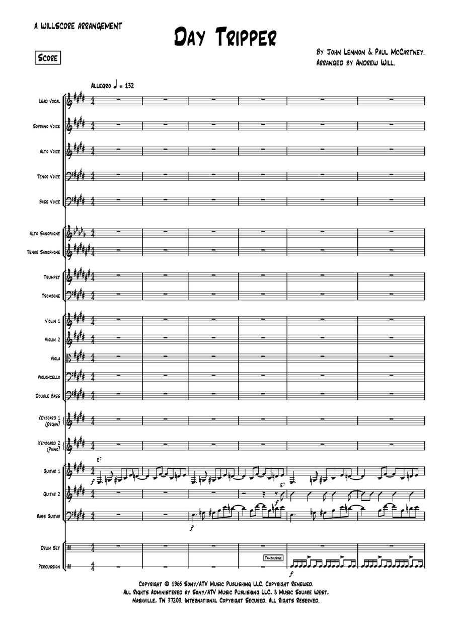 Day Tripper Large Ensemble scores gallery preview page 1