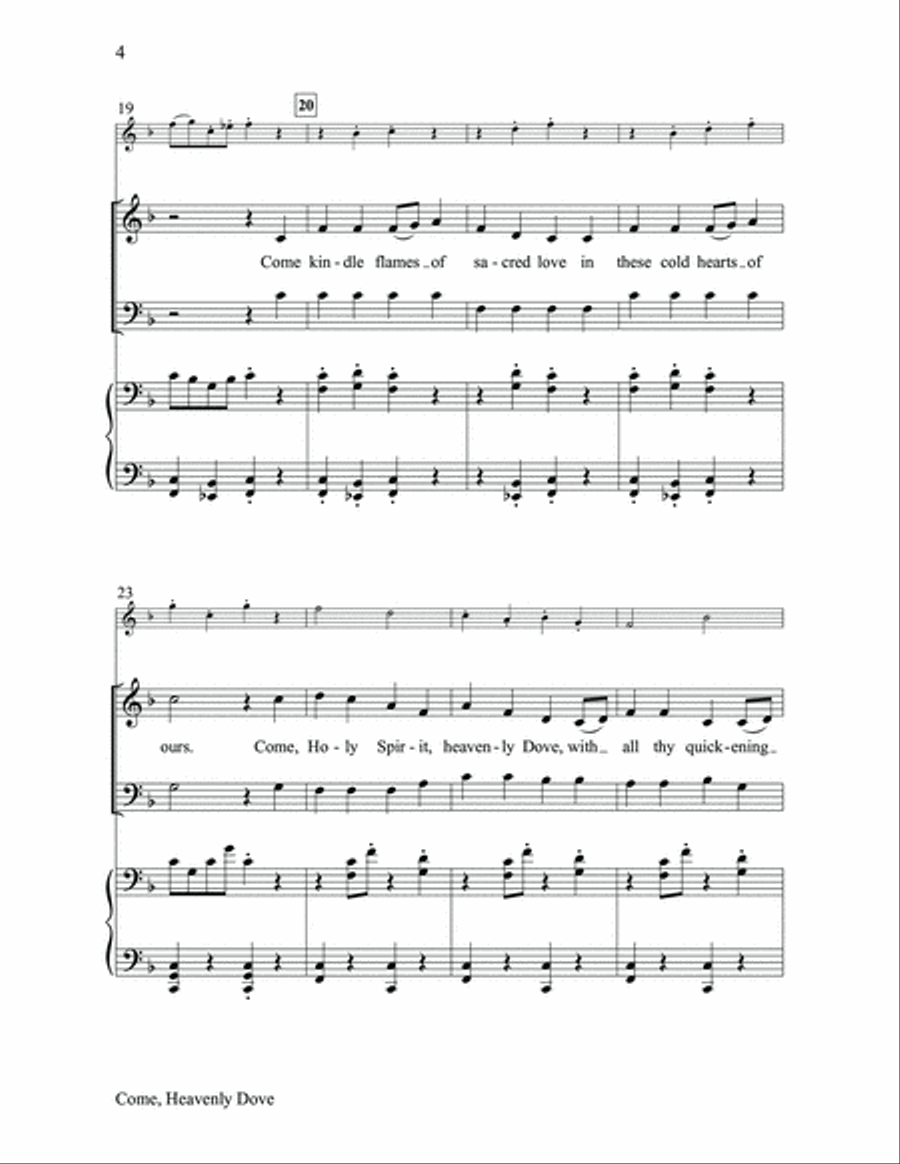 Come, Heavenly Dove Come, Heavenly Dove Choir scores gallery preview page 4