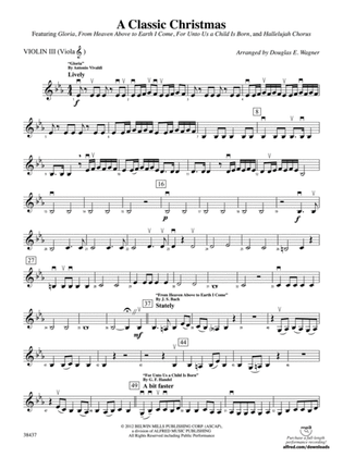 A Classic Christmas: 3rd Violin (Viola [TC])