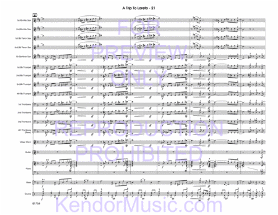 Trip To Loreto, A Jazz Ensemble scores gallery preview page 23