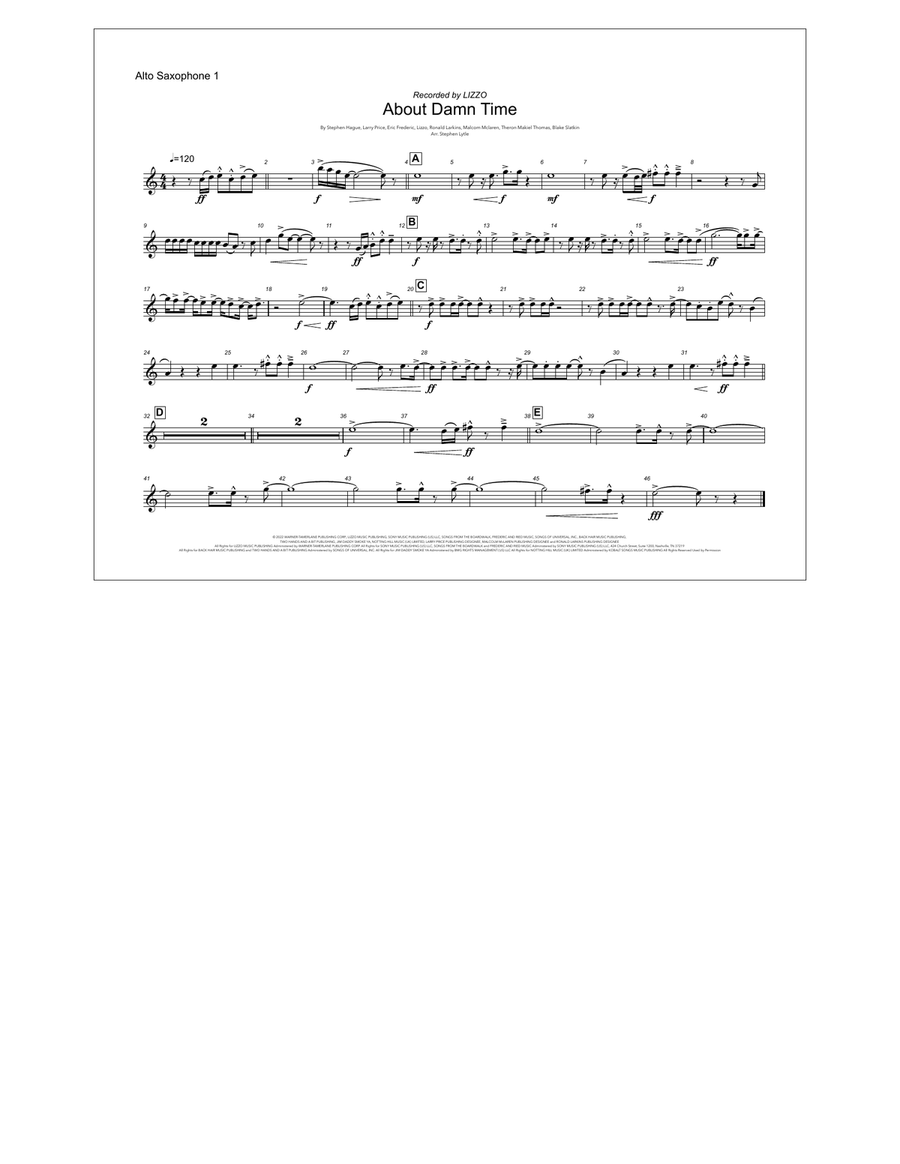 About Damn Time About Damn Time Marching Band scores gallery preview page 6