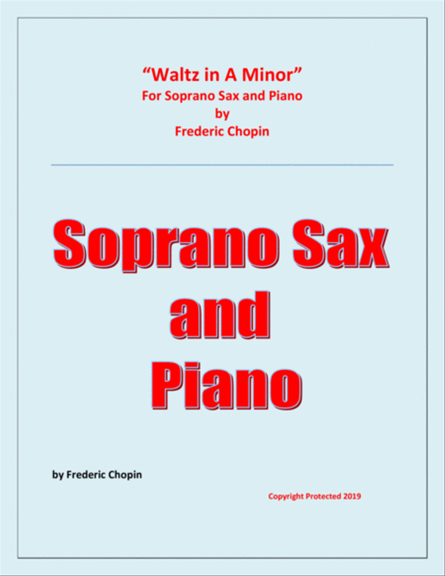 Waltz in A Minor (Chopin) -Soprano Saxophone and Piano Soprano Saxophone scores gallery preview page 1