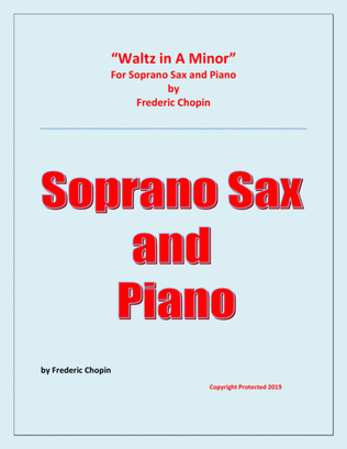Book cover for Waltz in A Minor (Chopin) -Soprano Saxophone and Piano
