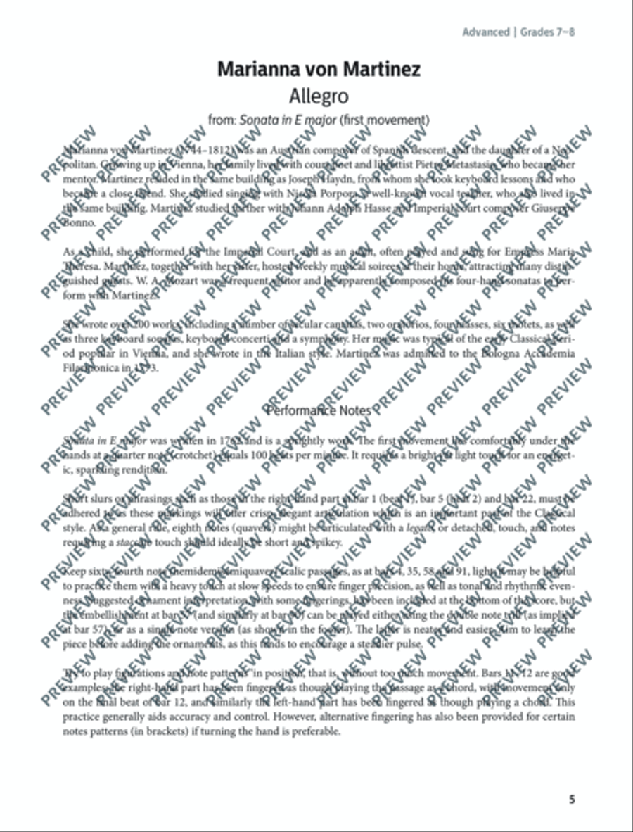 Women Composers Piano Solo scores gallery preview page 6