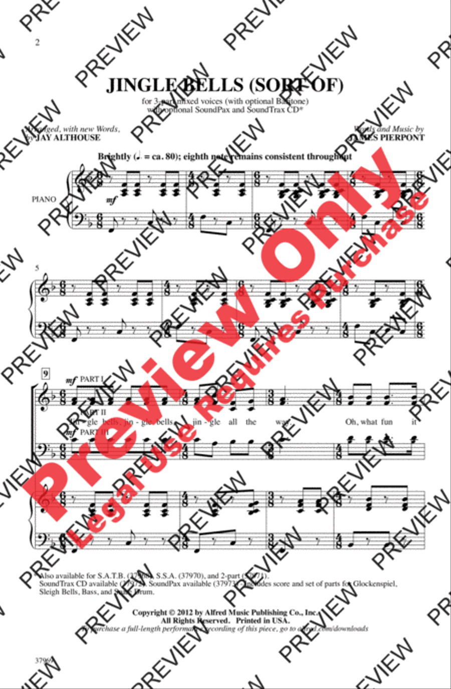 Jingle Bells (Sort Of) 3-Part scores gallery preview page 2